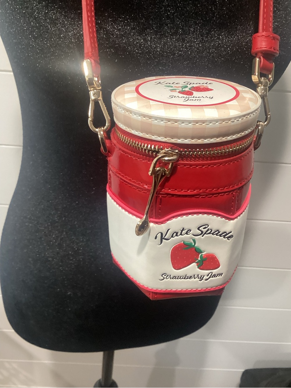 kate spade Red & White 'Strawberry Jam' Novelty Crossbody Bag - Picture 1 of 6